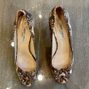 Brown Snakeskin Jimmy Choos